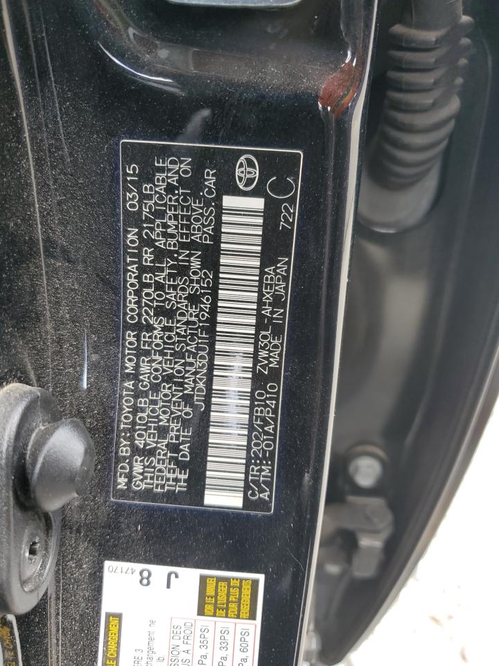 2015 Toyota Prius VIN JTDKN3DU1F1946152 Copart auction photo, front end damage thumbnail 16