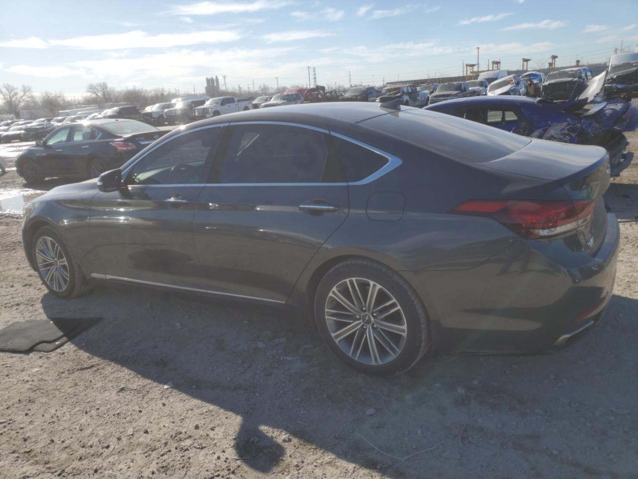 2018 Genesis G80 VIN KMHGN4JE6JU223893 Copart auction photo, front end damage thumbnail 2