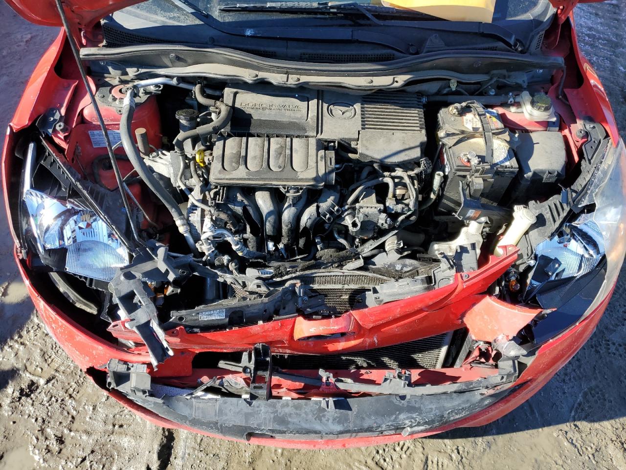 2014 Mazda 2 VIN JM1DE1KZ7E0179097 Copart auction photo, front end damage thumbnail 11