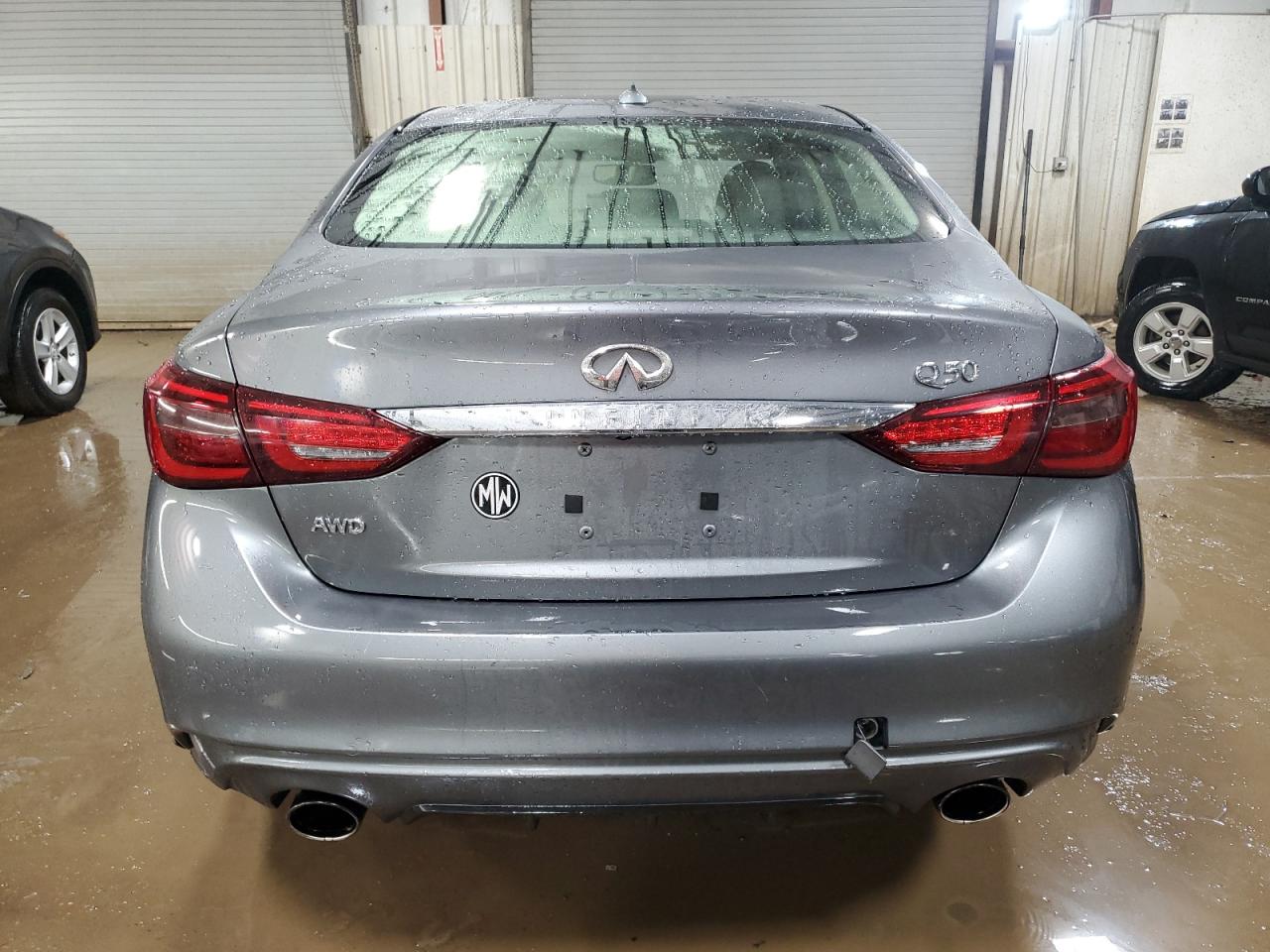 2018 Infiniti Q50 VIN JN1EV7AR2JM445799 Copart auction photo, front end / side damage thumbnail 6