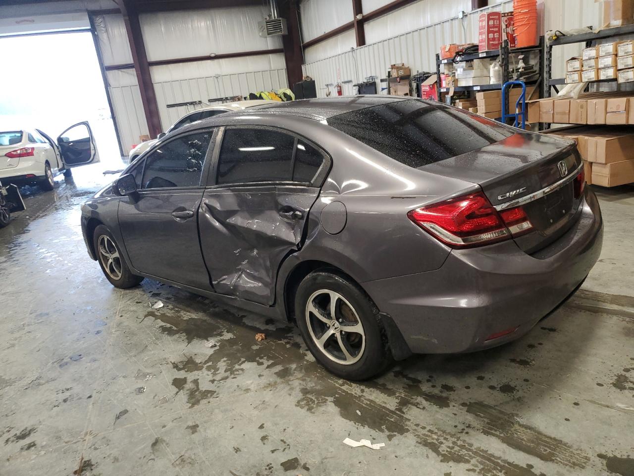 2015 Honda Civic VIN 19XFB2F75FE247616 Copart auction photo, side / minor dent/scratches damage thumbnail 2