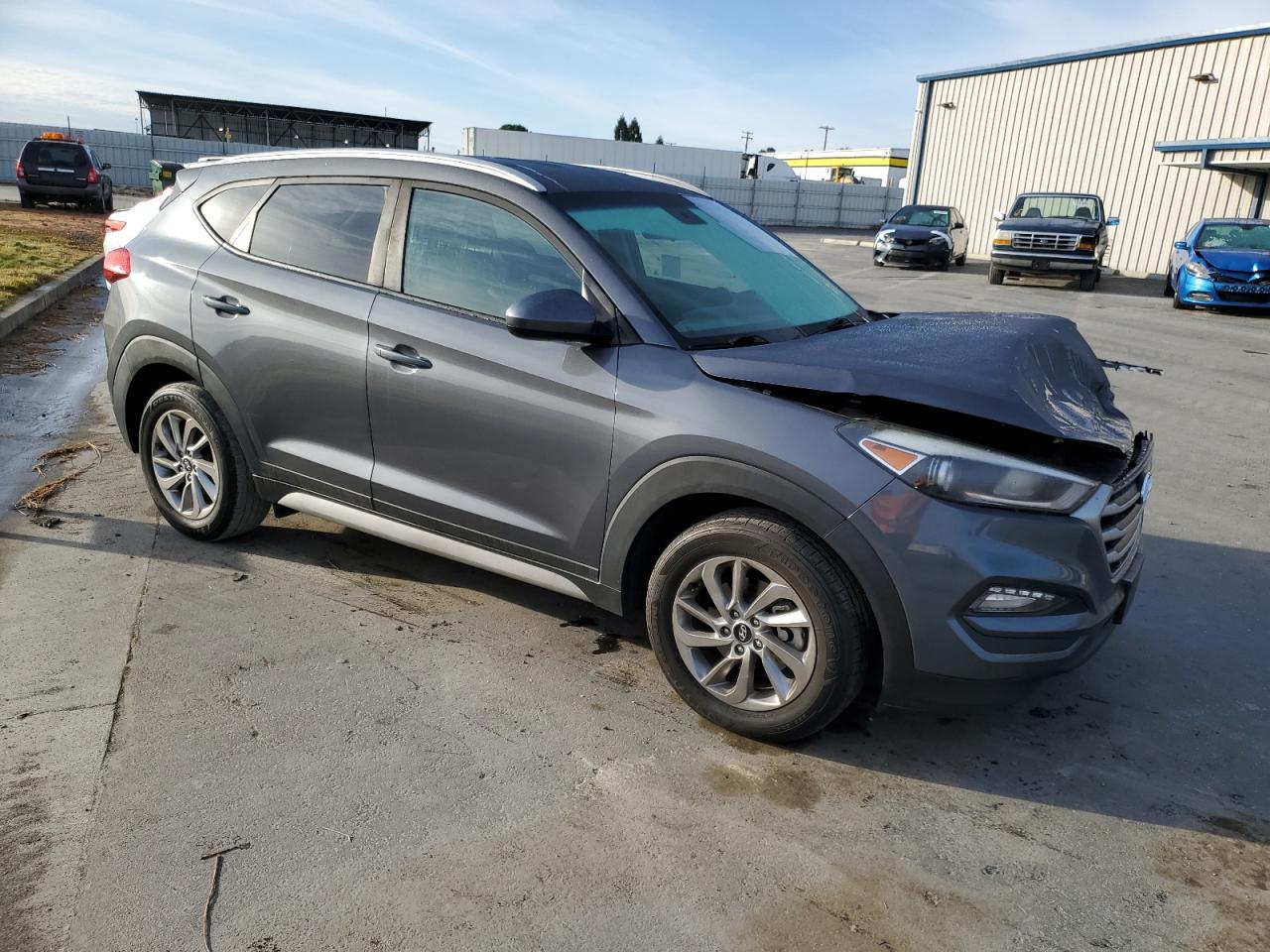 2018 Hyundai Tucson VIN KM8J33A48JU726418 Copart auction photo, front end damage thumbnail 4