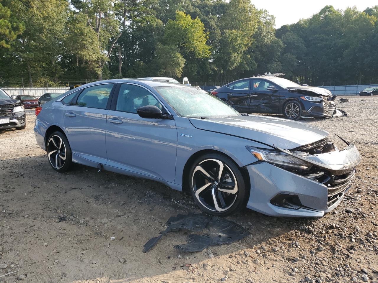 2022 Honda Accord VIN 1HGCV3F22NA020245 Copart auction photo, front end / side damage thumbnail 4