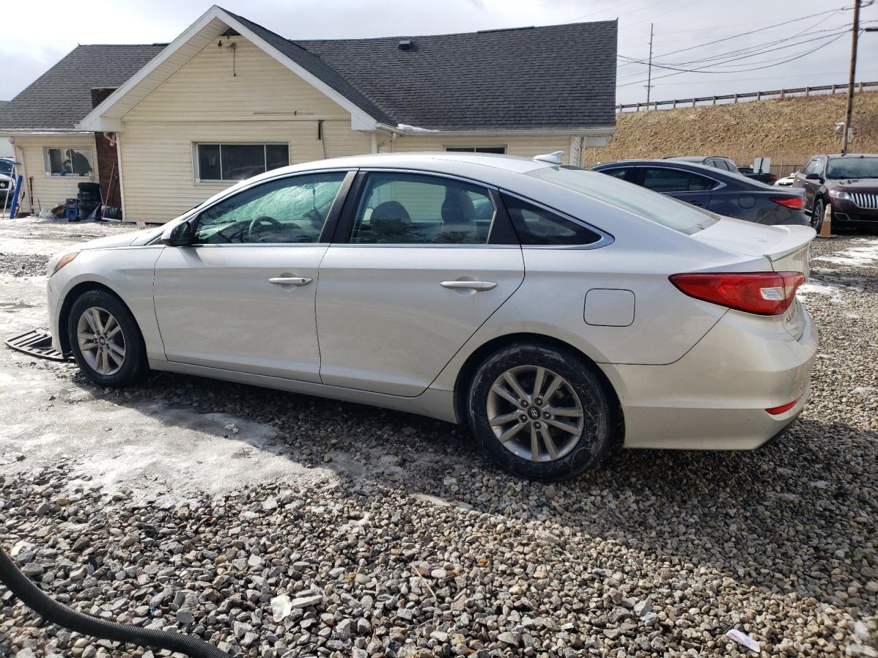 2016 Hyundai Sonata VIN 5NPE24AF8GH296263 Copart auction photo, top/roof / front end damage thumbnail 2