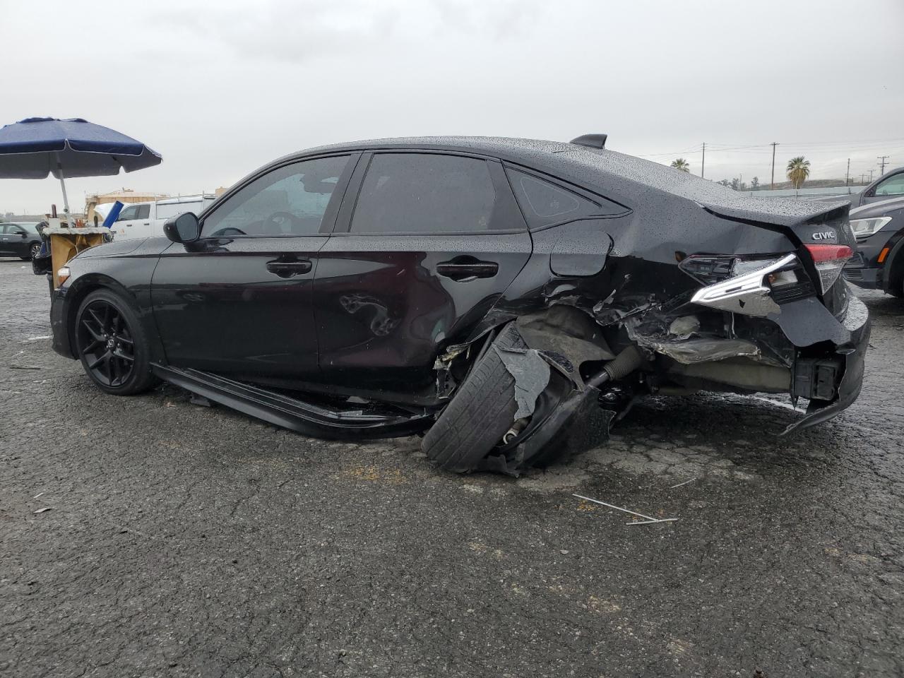 2023 Honda Civic VIN 2HGFE2F54PH529727 Copart auction photo, rear end / side damage thumbnail 2