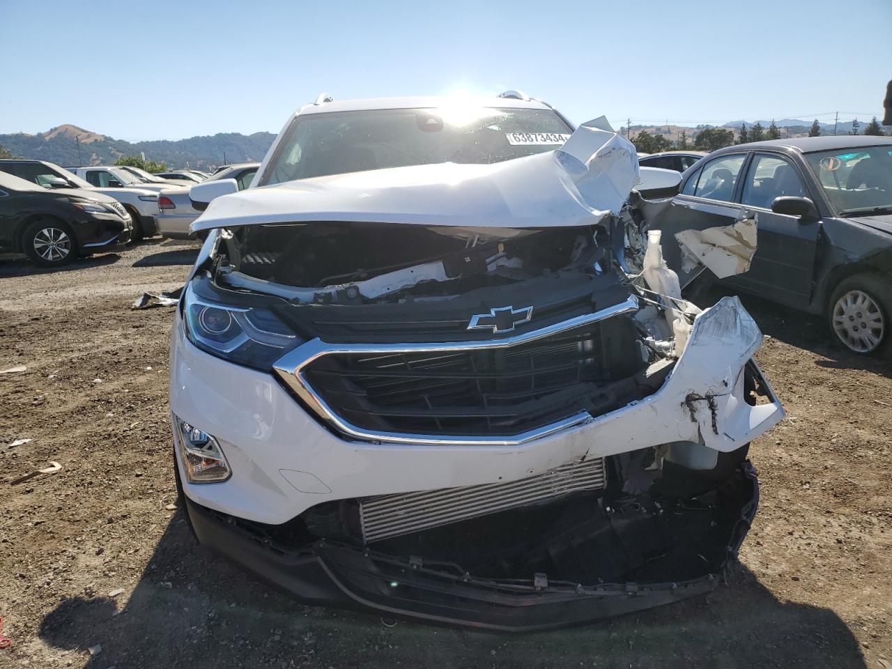 2020 Chevrolet Equinox VIN 3GNAXLEX8LS591285 Copart auction photo, front end / undercarriage damage thumbnail 5