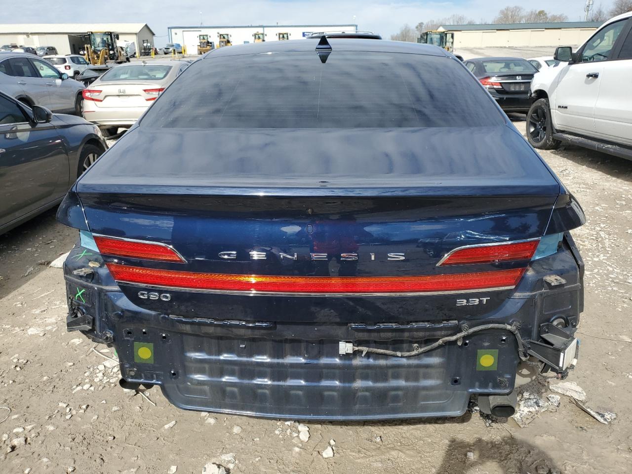 2020 Genesis G90 VIN KMTF34PA2LU075787 Copart auction photo, rear end damage thumbnail 6