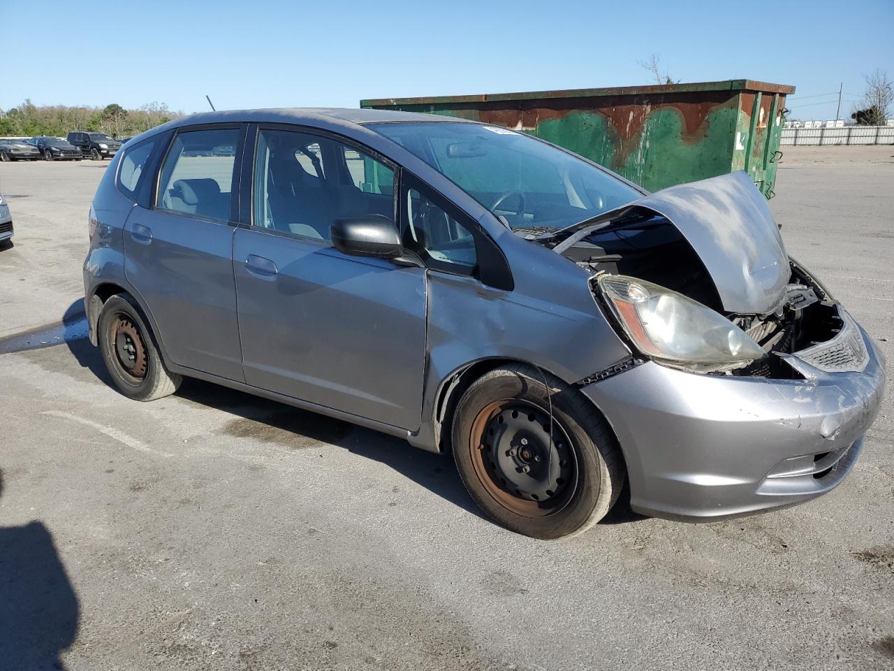 2010 Honda Fit VIN JHMGE8H21AS012909 Copart auction photo, front end / side damage thumbnail 4