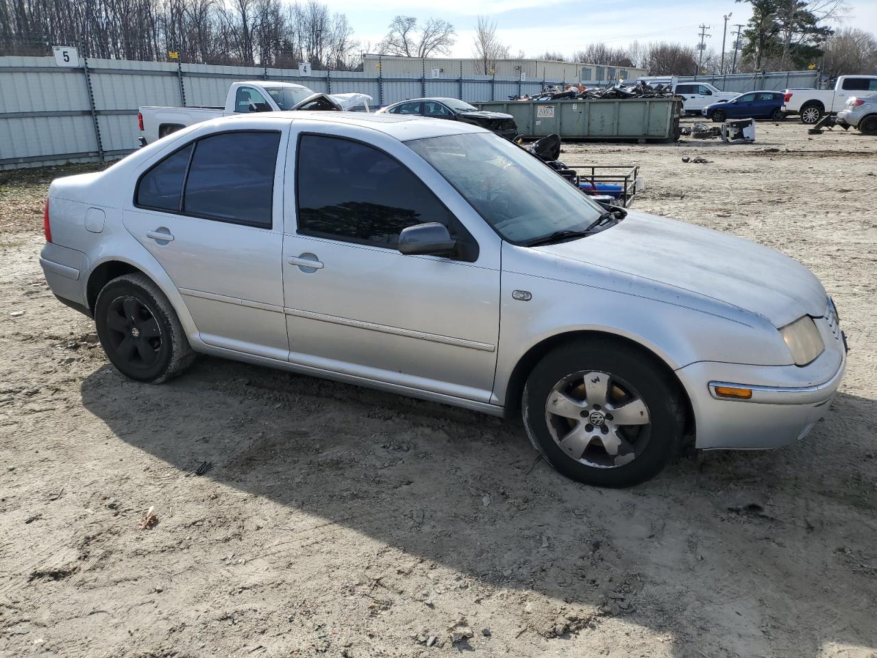 2004 Volkswagen Jetta VIN 3VWSR69M24M123449 Copart auction photo, front end / side damage thumbnail 4