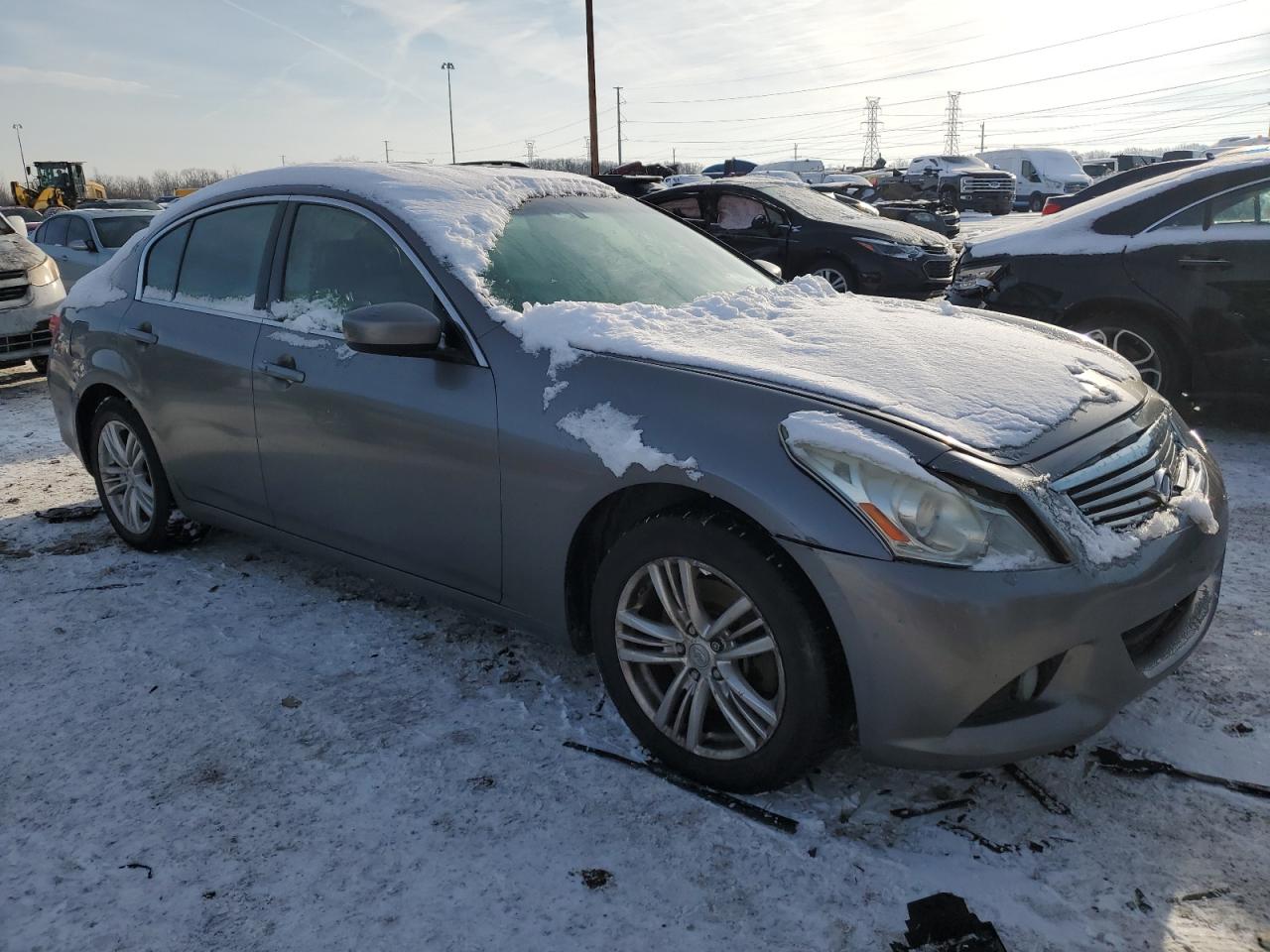 2011 Infiniti G VIN JN1CV6AR6BM412744 Copart auction photo, front end / rear end damage thumbnail 4