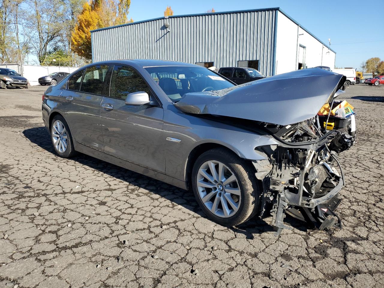 2012 BMW 5er VIN WBAXG5C54CC594025 Copart auction photo, front end / undercarriage damage thumbnail 4