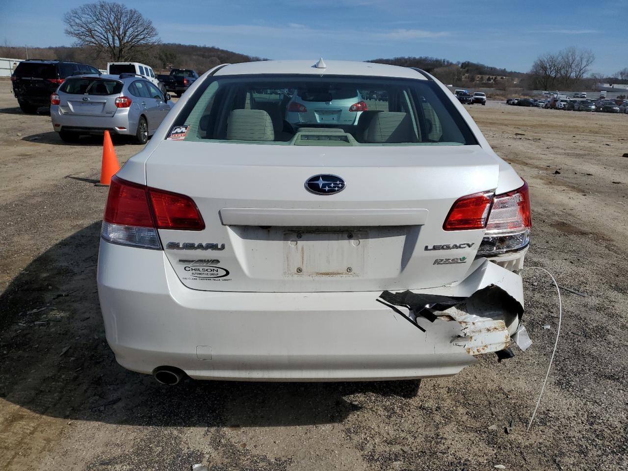 2014 Subaru Legacy VIN 4S3BMBD66E3023392 Copart auction photo, rear end damage thumbnail 6