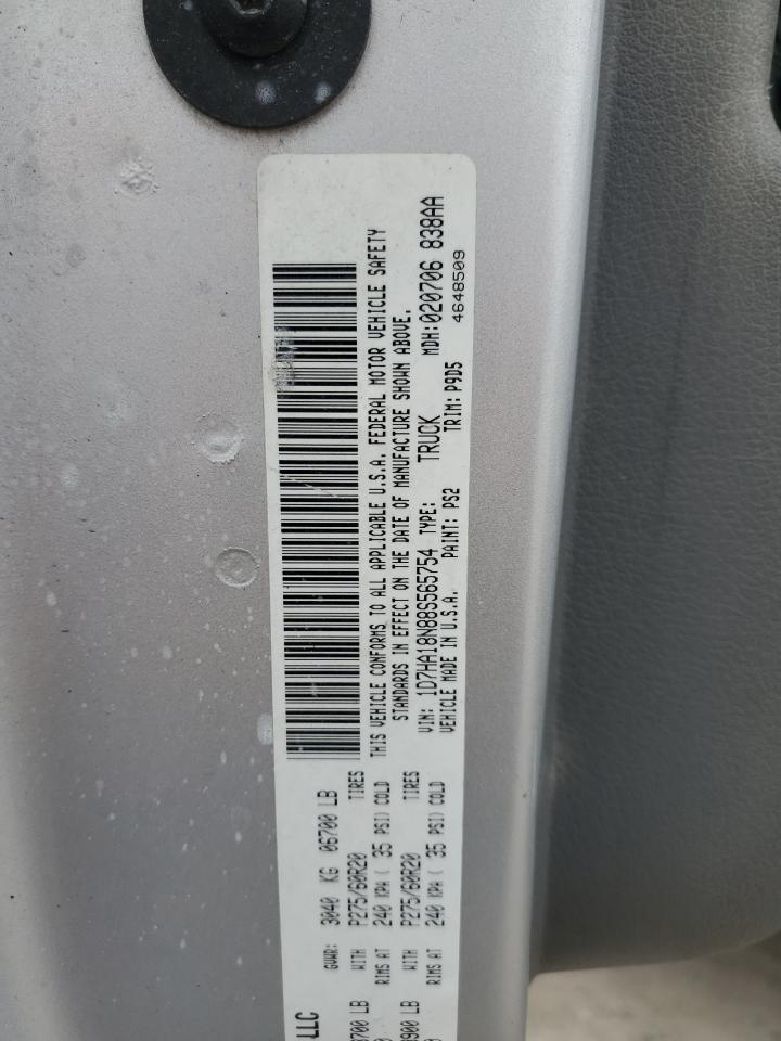 2008 Dodge RAM VIN 1D7HA18N88S565754 Copart auction photo, side / minor dent/scratches damage thumbnail 12