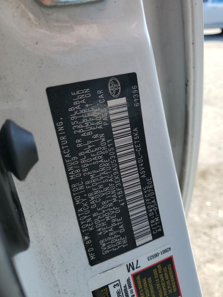 2010 Toyota Camry VIN 4T1BF3EK9AU530511 Copart auction photo, front end damage thumbnail 13