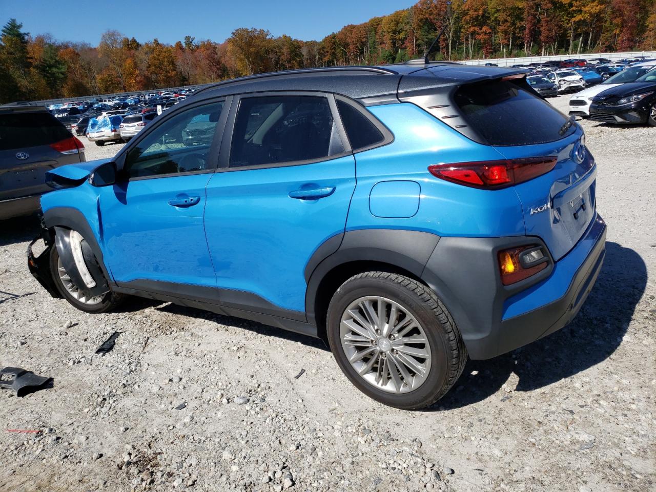 2018 Hyundai Kona VIN KM8K2CAA4JU145110 Copart auction photo, front end / undercarriage damage thumbnail 2