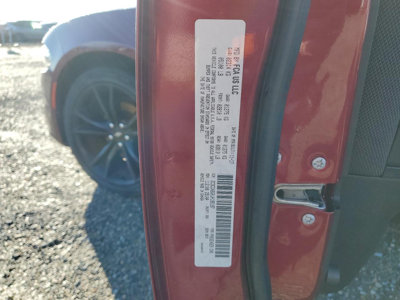 2018 Dodge Charger VIN 2C3CDXBG0JH195197 Copart auction photo, front end / side damage thumbnail 12