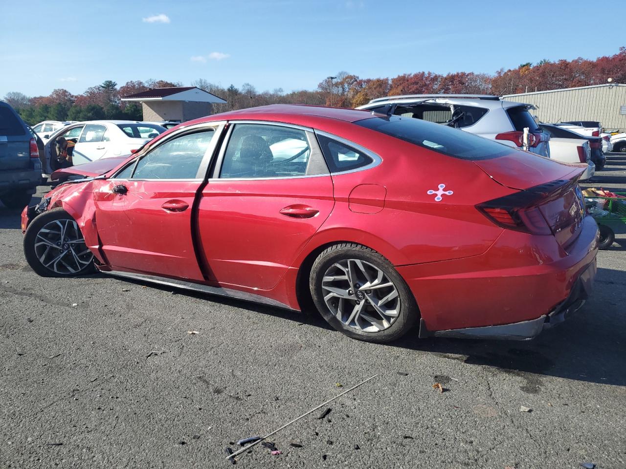 2021 Hyundai Sonata VIN 5NPEL4JA8MH079339 Copart auction photo, all over damage thumbnail 2