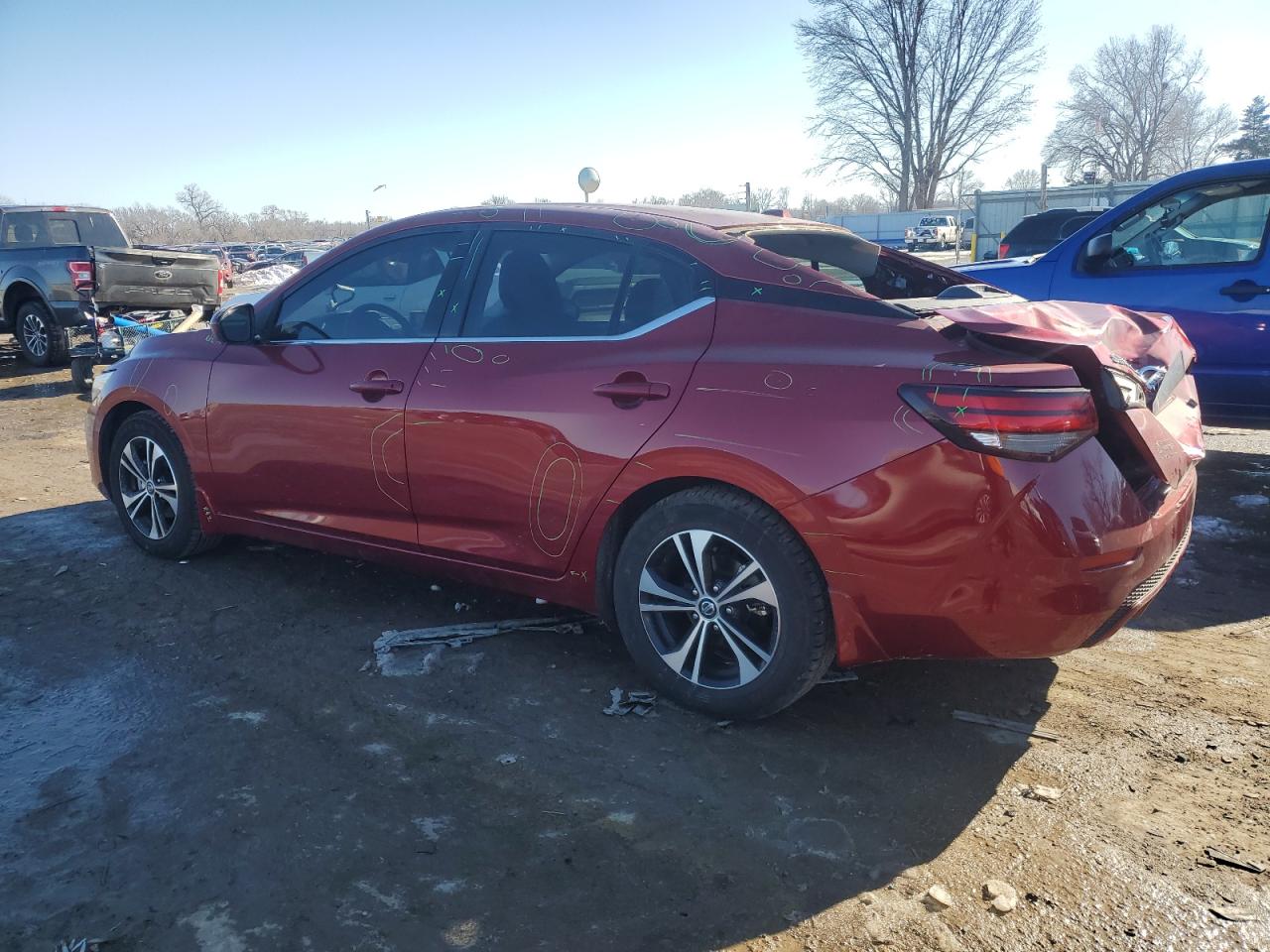 2022 Nissan Sentra VIN 3N1AB8CV6NY301103 Copart auction photo, all over damage thumbnail 2