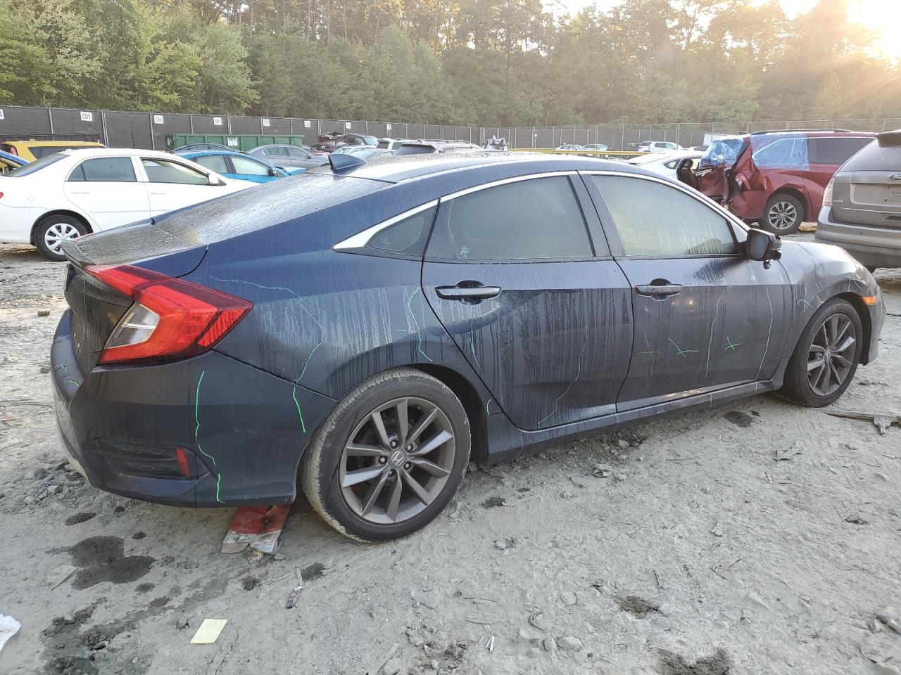 2020 Honda Civic VIN 19XFC1F38LE207188 Copart auction photo, rear end / side damage thumbnail 3
