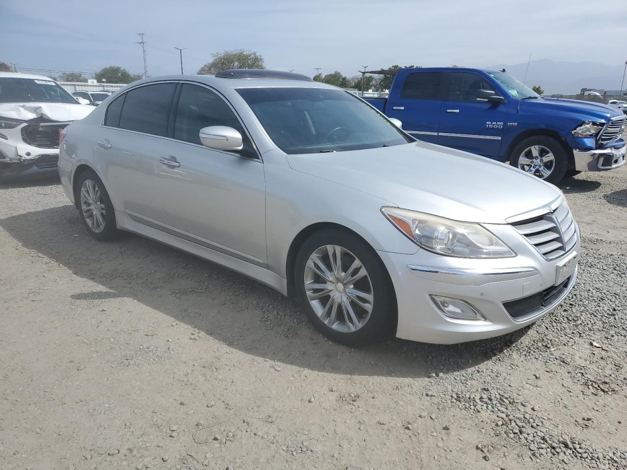2013 Hyundai Genesis VIN KMHGC4DD8DU254446 Copart auction photo, mechanical damage thumbnail 4