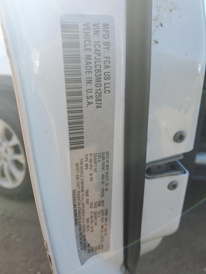 2021 Jeep Grand Cherokee VIN 1C4PJLCB3MD125874 Copart auction photo, front end damage thumbnail 13