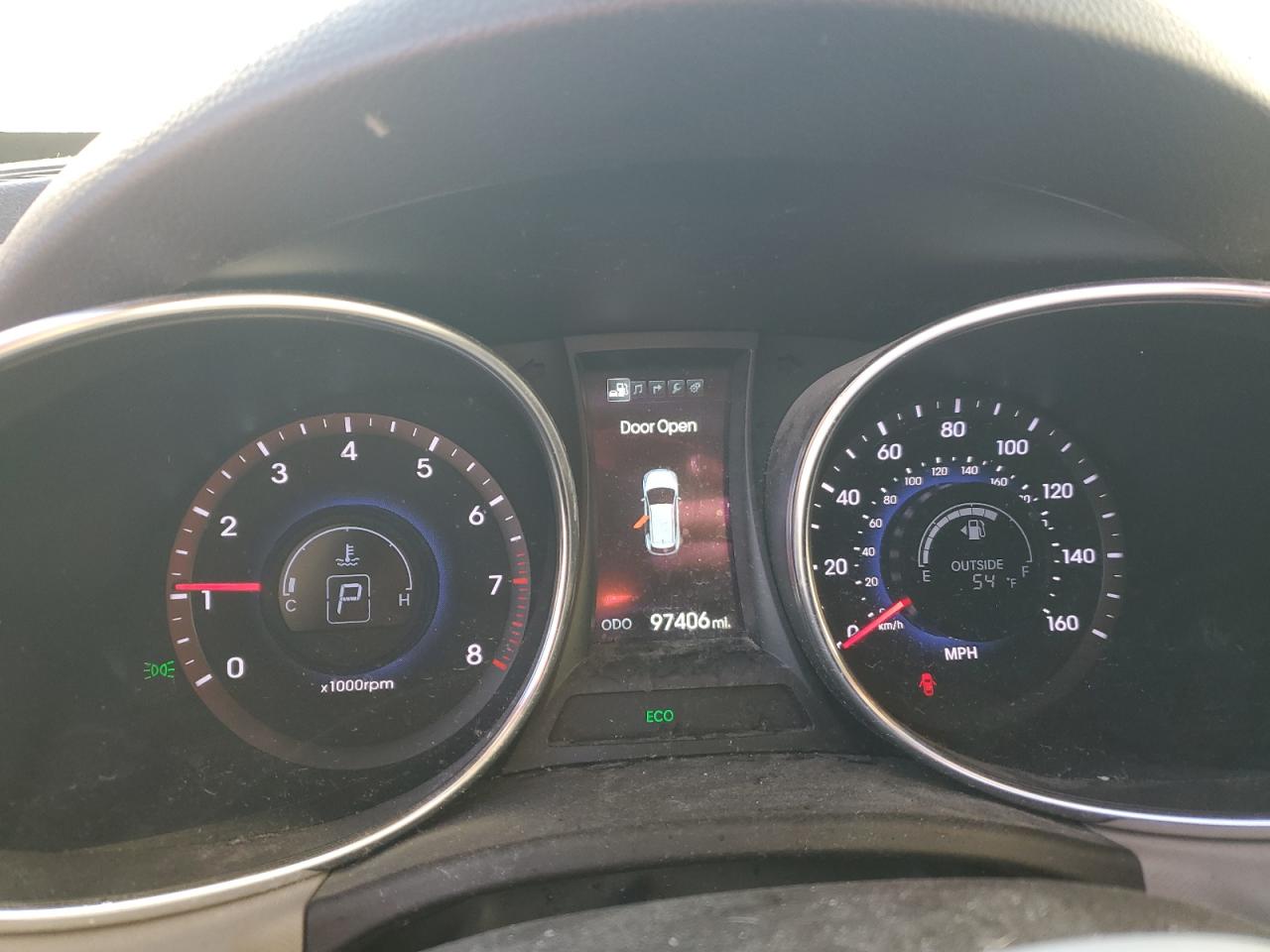 2014 Hyundai Santa Fe VIN KM8SRDHF3EU063653 Copart auction photo, front end / side damage thumbnail 9