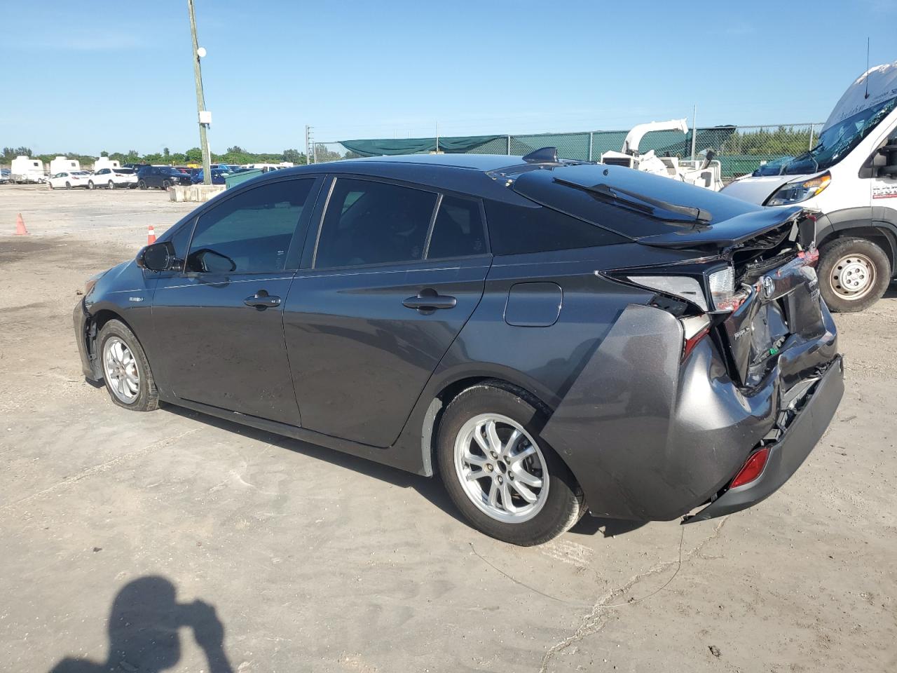 2019 Toyota Prius VIN JTDKARFU0K3095987 Copart auction photo, rear end / front end damage thumbnail 2