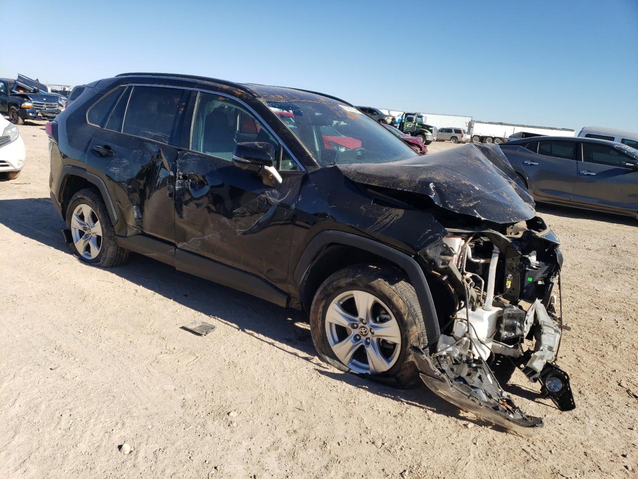 2021 Toyota RAV 4 VIN 2T3W1RFV7MW177967 Copart auction photo, front end / all over damage thumbnail 4