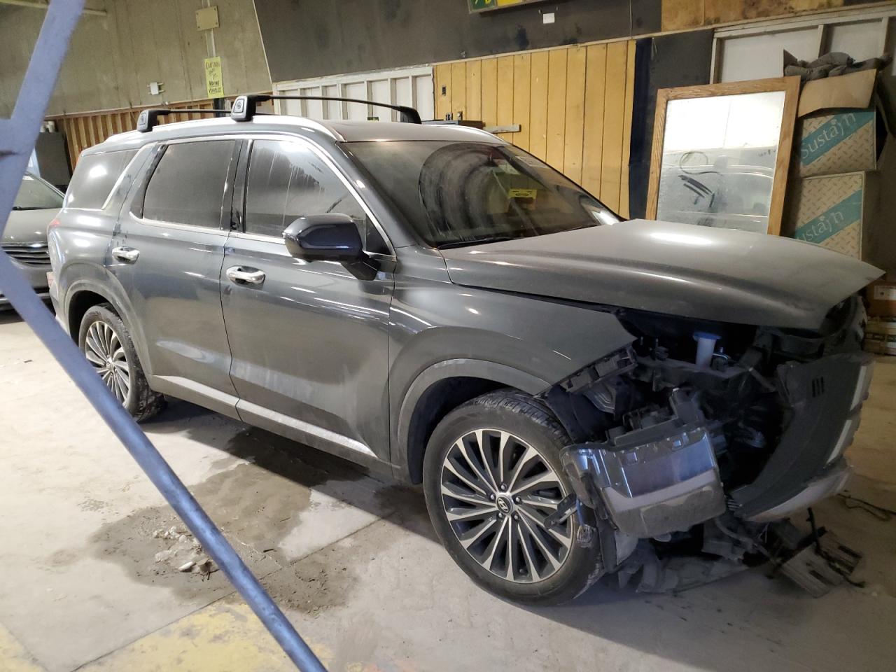 2023 Hyundai Palisade VIN KM8R7DGE6PU563516 Copart auction photo, front end / rear end damage thumbnail 4