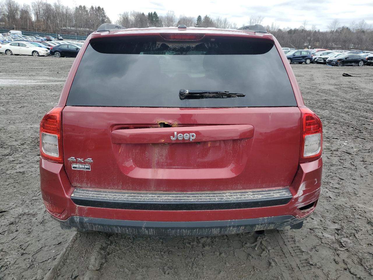 2012 Jeep Compass VIN 1C4NJDEB9CD698061 Copart auction photo, front end / rear end damage thumbnail 6