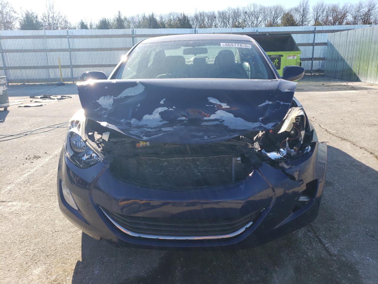 2013 Hyundai Elantra VIN 5NPDH4AE3DH384490 Copart auction photo, front end / rear end damage thumbnail 5