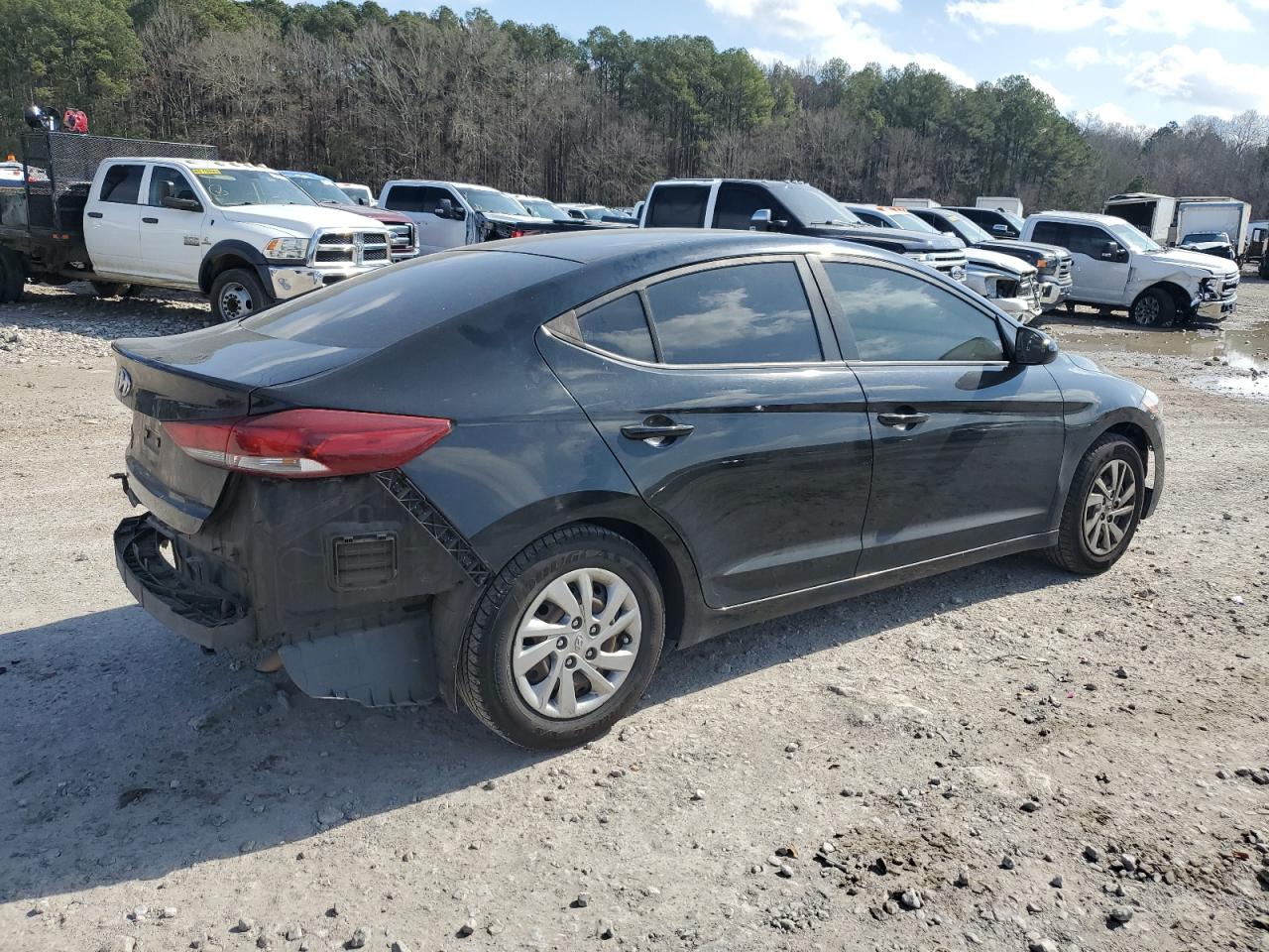 2018 Hyundai Elantra VIN KMHD74LF7JU489510 Copart auction photo, all over damage thumbnail 3