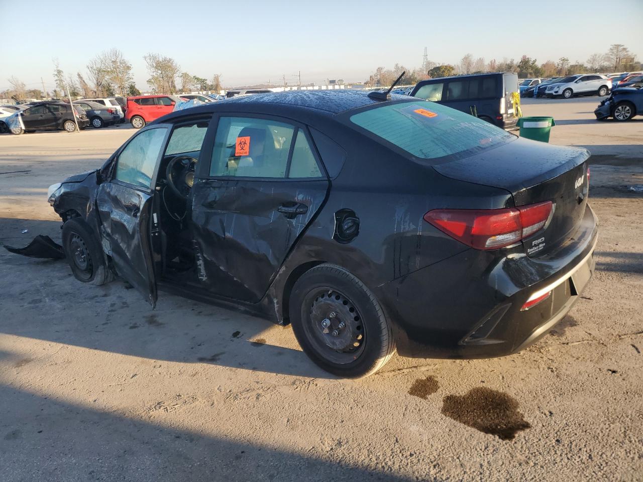 2022 KIA Rio VIN 3KPA24AD0NE477436 Copart auction photo, all over damage thumbnail 2