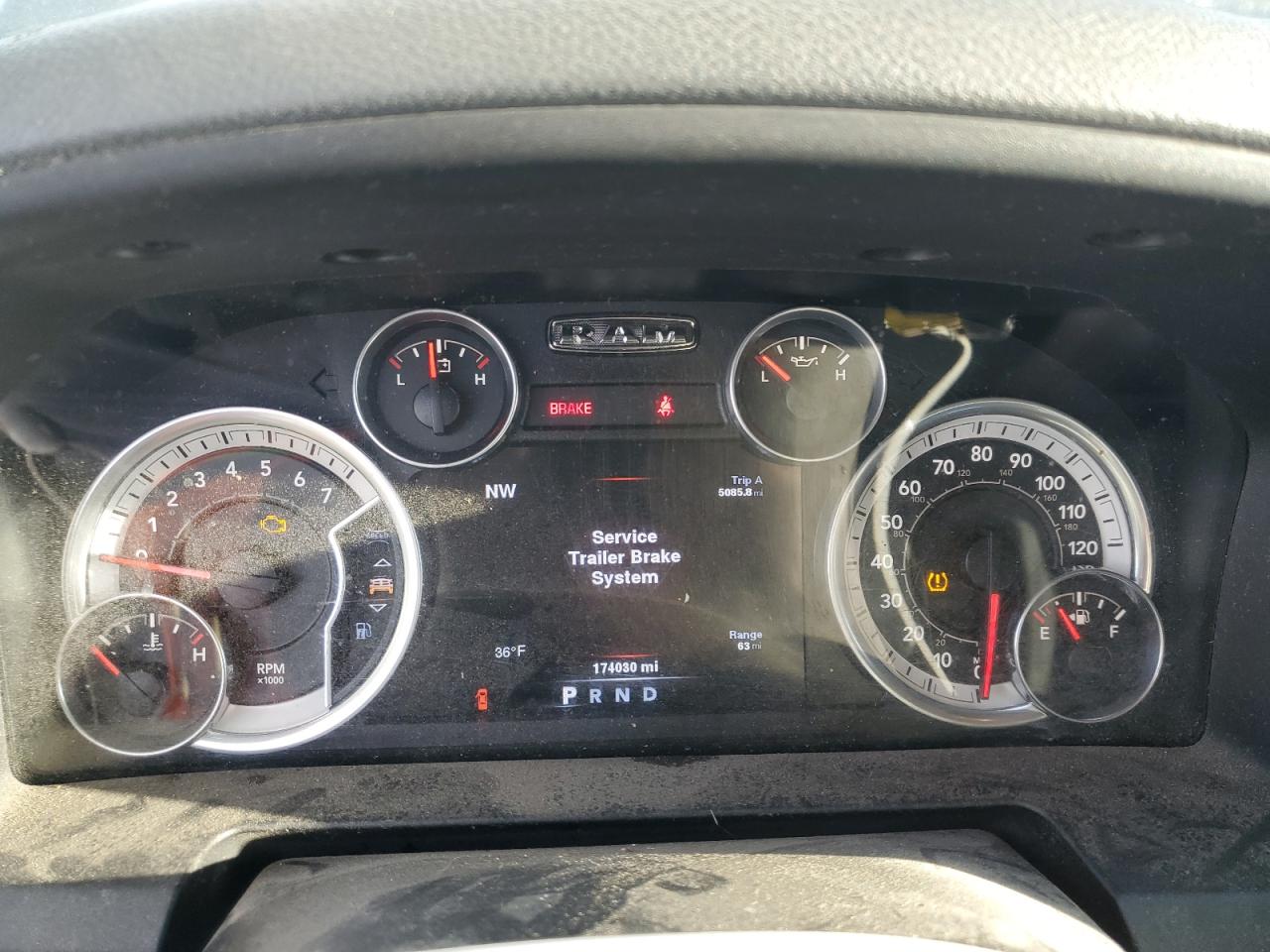 2014 RAM 1500 VIN 1C6RR7LT4ES380796 Copart auction photo, mechanical damage thumbnail 9