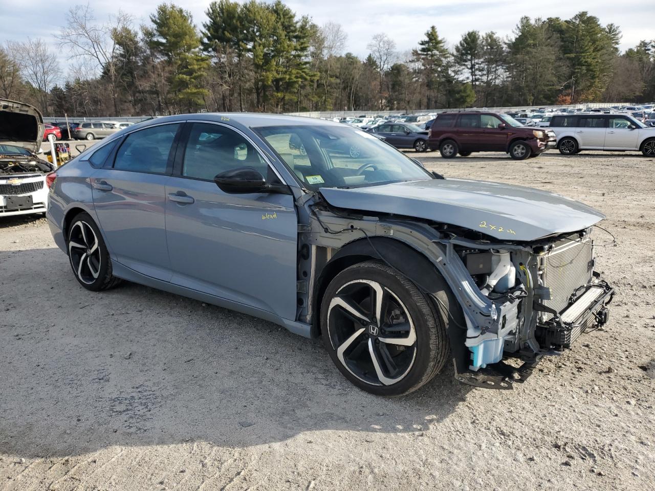 2022 Honda Accord VIN 1HGCV1F32NA099509 Copart auction photo, front end / minor dent/scratches damage thumbnail 4