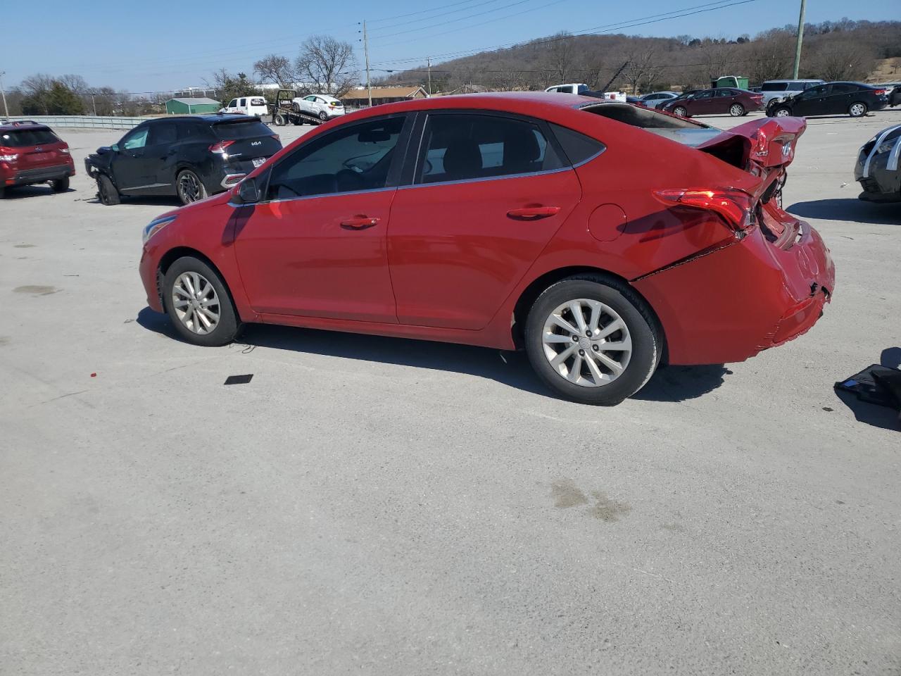 2022 Hyundai Accent VIN 3KPC24A6XNE180247 Copart auction photo, rear end damage thumbnail 2