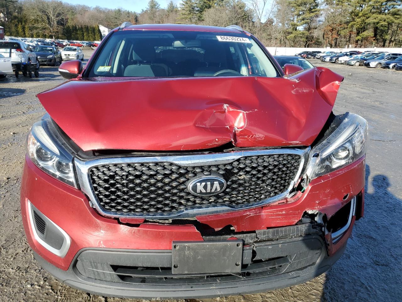 2018 KIA Sorento VIN 5XYPGDA52JG409107 Copart auction photo, front end damage thumbnail 5