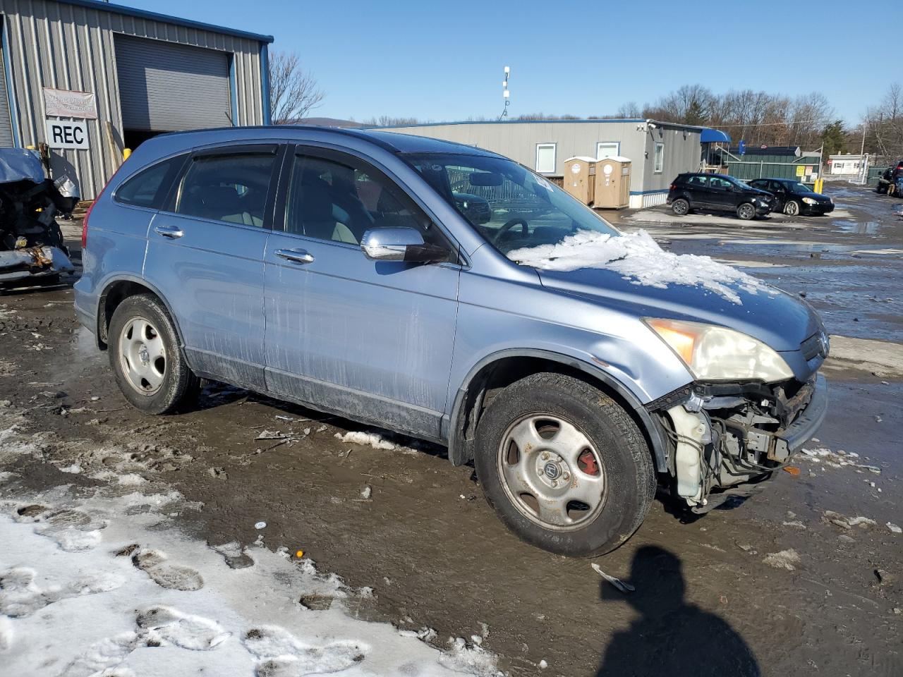 2007 Honda CR-V VIN JHLRE48317C012135 Copart auction photo, front end / side damage thumbnail 4