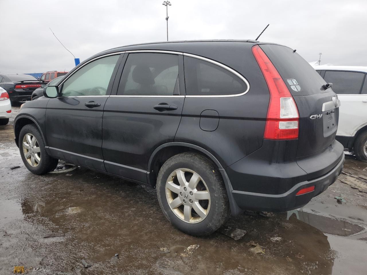 2007 Honda CR-V VIN JHLRE38787C081563 Copart auction photo, rear end / normal wear damage thumbnail 2