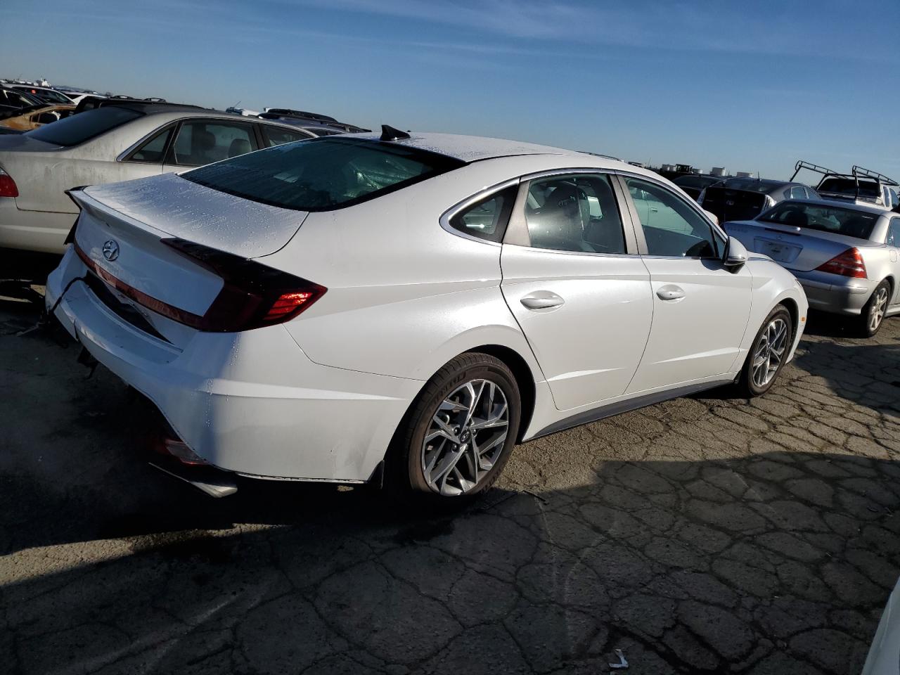 2022 Hyundai Sonata VIN KMHL64JA5NA236148 Copart auction photo, rear end damage thumbnail 3