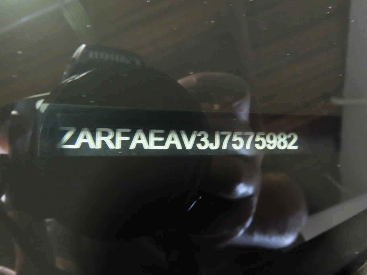 2018 Alfa Romeo Giulia VIN ZARFAEAV3J7575982 Copart auction photo, all over damage thumbnail 10