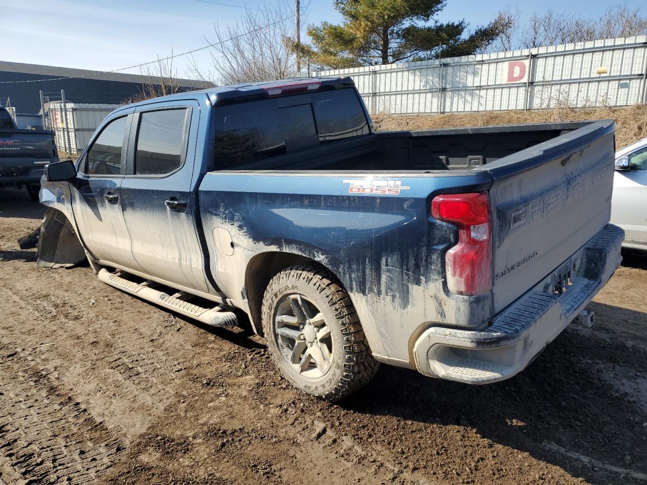 2021 Chevrolet Silverado VIN 3GCPYFEL6MG166280 Copart auction photo, front end / side damage thumbnail 2