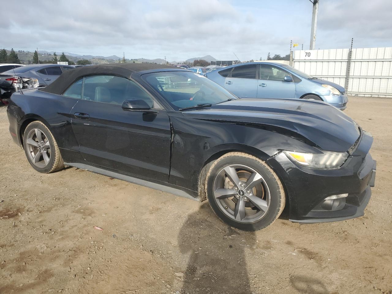 2015 Ford Mustang VIN 1FATP8EMXF5330751 Copart auction photo, front end / side damage thumbnail 4
