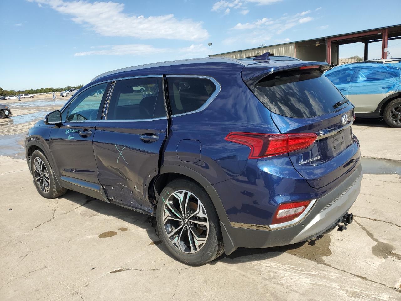 2020 Hyundai Santa Fe VIN 5NMS53AA4LH284434 Copart auction photo, side damage thumbnail 2