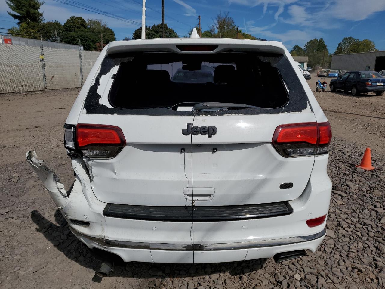 2016 Jeep Grand Cherokee VIN 1C4RJECG0GC382422 Copart auction photo, side / rear end damage thumbnail 6