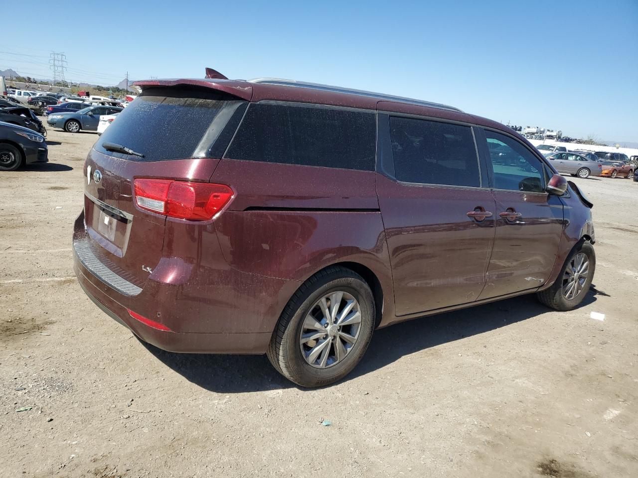 2016 KIA Sedona VIN KNDMB5C10G6095180 Copart auction photo, front end damage thumbnail 3