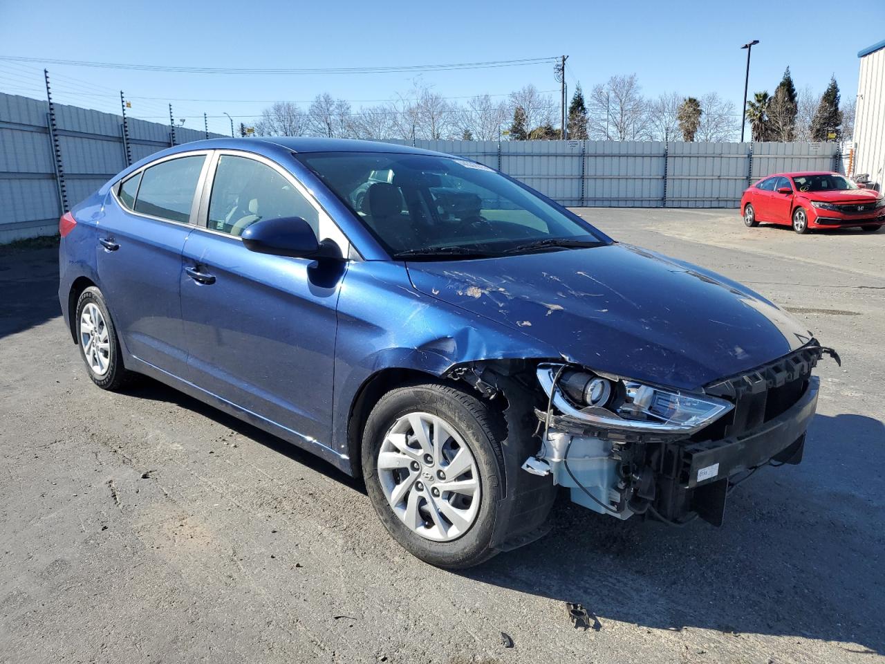 2018 Hyundai Elantra VIN 5NPD74LF9JH296872 Copart auction photo, front end damage thumbnail 4