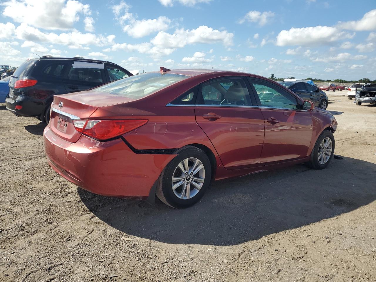 2013 Hyundai Sonata VIN 5NPEB4AC0DH782423 Copart auction photo, front end / rear end damage thumbnail 3