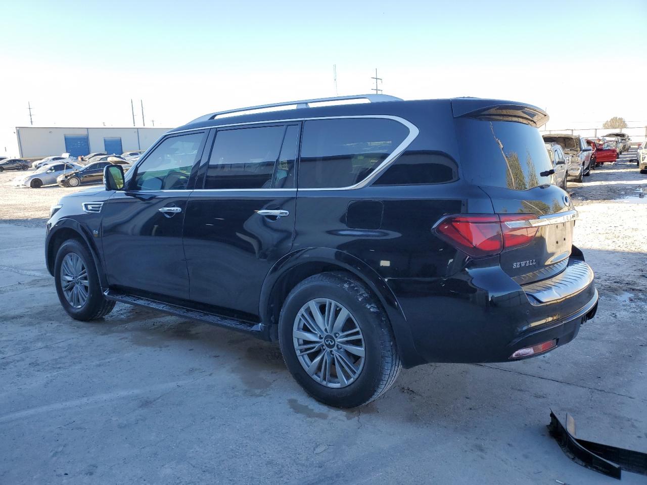 2018 Infiniti QX80 VIN JN8AZ2NE0J9190264 Copart auction photo, vandalism / stripped damage thumbnail 2