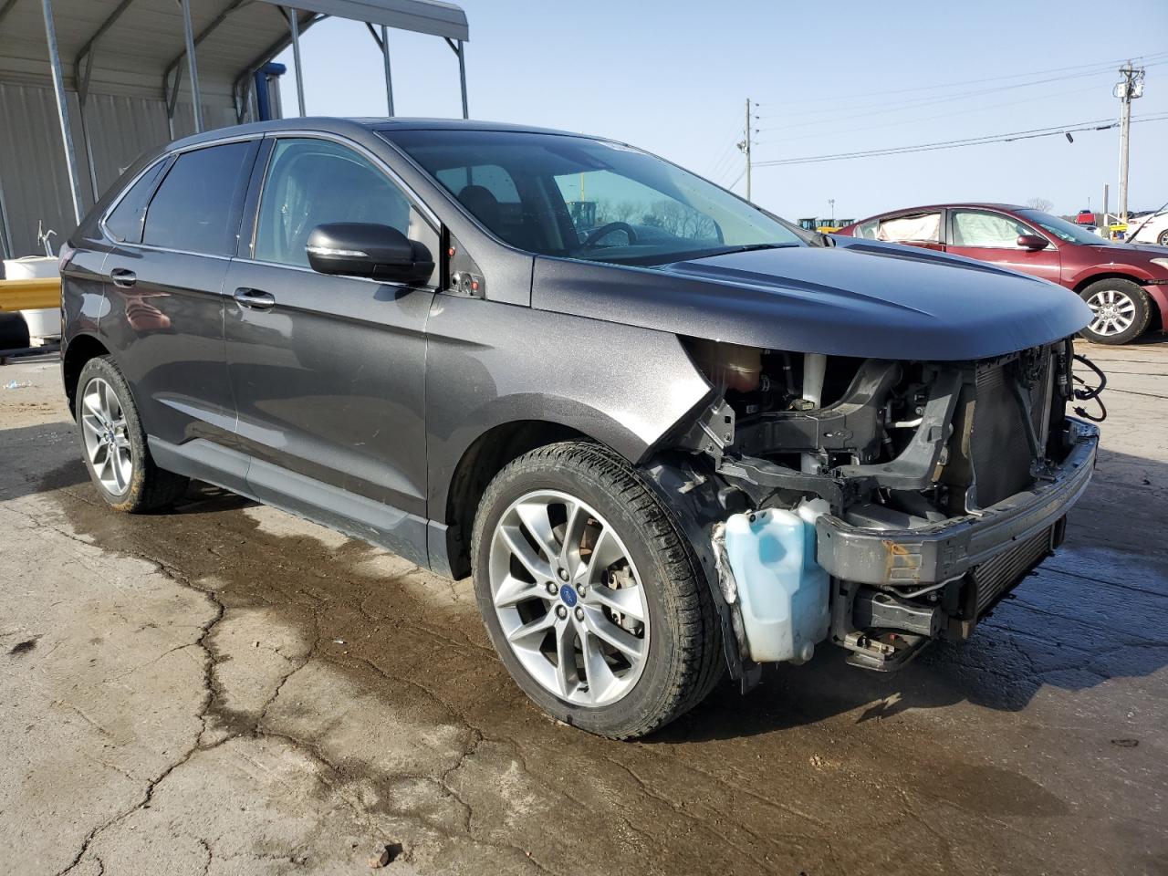 2015 Ford Edge VIN 2FMPK4K93FBB98717 Copart auction photo, front end / side damage thumbnail 4